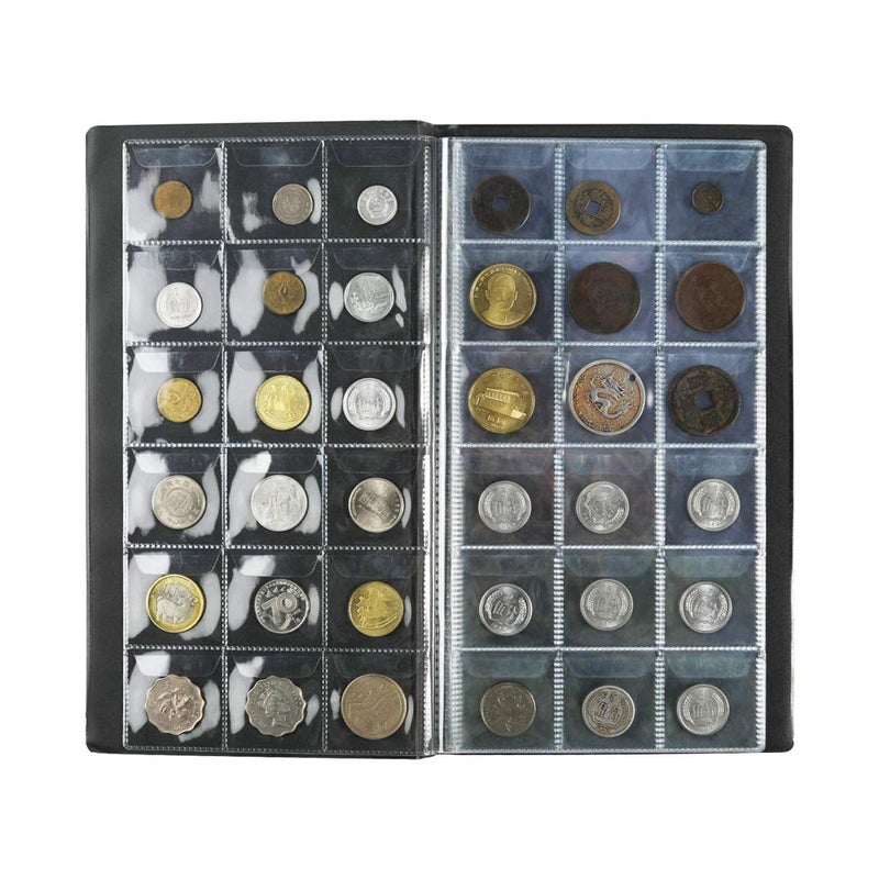 AITIME 180 Pockets Coin Collection Supplies - Coin Collecting Holders Book Album for Collectors, Collector Album Storage Suitable for Coin Diameter Less Than 1.66 Inches (Blue) - Image 2